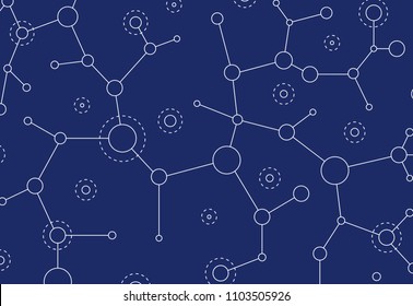 Network connection isolated on blue background. For web site, wallpaper, poster, placard, ad, cover and print materials. Creative art, modern abstract concept. Vector illustration network, eps 10