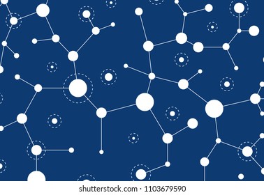 Network connection isolated on blue background. For web site, wallpaper, poster, placard, ad, cover and print materials. Creative art, modern abstract concept. Vector illustration network, eps 10