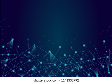 Network connection isolated on blue background. For web site, wallpaper, poster, placard, ad, cover and print materials. Creative art, modern abstract concept. Vector illustration network, eps 10