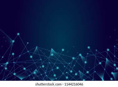 Network connection isolated on blue background. For web site, wallpaper, poster, placard, ad, cover and print materials. Creative art, modern abstract concept. Vector illustration network, eps 10