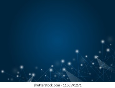 network connection isolated on blue background illustrator creative, technology background