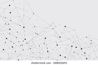 Network Connection Isolated On Gray Background. For Web Site, Wallpaper, Poster, Placard, Ad, Cover And Print Materials. Creative Art, Modern Abstract Concept. Vector Illustration Network