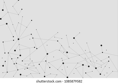 Network connection isolated on gray background. For web site, wallpaper, poster, placard, ad, cover and print materials. Creative art, modern abstract concept. Vector illustration network