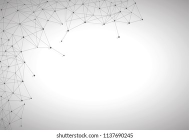 Network connection isolated on gray background. For web site, wallpaper, poster, placard, ad, cover and print materials. Creative art, modern abstract concept. Vector illustration network, eps 10