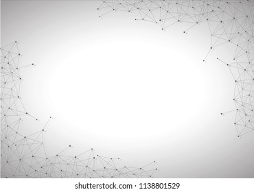 Network connection isolated on gray background. For web site, wallpaper, poster, placard, ad, cover and print materials. Creative art, modern abstract concept. Vector illustration network, eps 10