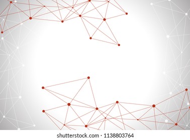 Network connection isolated on gray background. For web site, wallpaper, poster, placard, ad, cover and print materials. Creative art, modern abstract concept. Vector illustration network, eps 10
