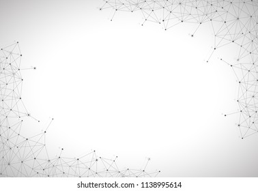 Network connection isolated on gray background. For web site, wallpaper, poster, placard, ad, cover and print materials. Creative art, modern abstract concept. Vector illustration network, eps 10