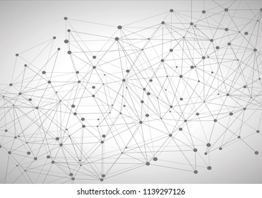 Network connection isolated on gray background. For web site, wallpaper, poster, placard, ad, cover and print materials. Creative art, modern abstract concept. Vector illustration network, eps 10