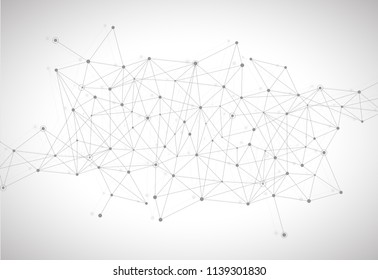 Network connection isolated on gray background. For web site, wallpaper, poster, placard, ad, cover and print materials. Creative art, modern abstract concept. Vector illustration network, eps 10