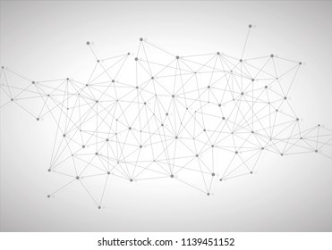 Network connection isolated on gray background. For web site, wallpaper, poster, placard, ad, cover and print materials. Creative art, modern abstract concept. Vector illustration network, eps 10