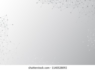Network connection isolated on gray background. For web site, wallpaper, poster, placard, ad, cover and print materials. Creative art, modern abstract concept. Vector illustration network, eps 10