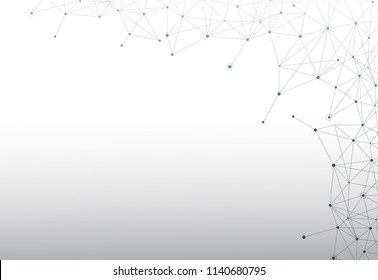 Network connection isolated on gray background. For web site, wallpaper, poster, placard, ad, cover and print materials. Creative art, modern abstract concept. Vector illustration network, eps 10