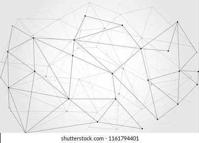 Conexión de red aislada en fondo gris. Para el sitio web, papel pintado, afiche, cartel, anuncio, portada y material impreso. Arte creativo, concepto abstracto moderno. Red de ilustración de vectores