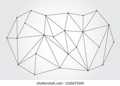 Network connection isolated on gray background. For web site, wallpaper, poster, placard, ad, cover and print materials. Creative art, modern abstract concept. Vector illustration network