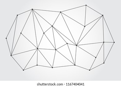 Network connection isolated on gray background. For web site, wallpaper, poster, placard, ad, cover and print materials. Creative art, modern abstract concept. Vector illustration network