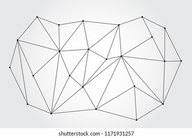 Network connection isolated on gray background. For web site, wallpaper, poster, placard, ad, cover and print materials. Creative art, modern abstract concept. Vector illustration network