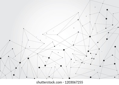 Network connection isolated on gray background. Network connection for web site, wallpaper, poster, placard, ad, cover and print materials. Creative art, modern abstract concept. Vector illustration