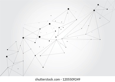 Network connection isolated on gray background. Network connection for web site, wallpaper, poster, placard, ad, cover and print materials. Creative art, modern abstract concept. Vector illustration