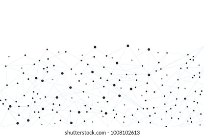 Network connection isolated on white background. For web site, wallpaper, poster, placard, ad, cover and print materials. Creative art, modern abstract concept. Vector illustration network