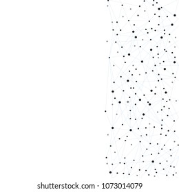 Network connection isolated on white background. For web site, wallpaper, poster, placard, ad, cover and print materials. Creative art, modern abstract concept. Vector illustration network