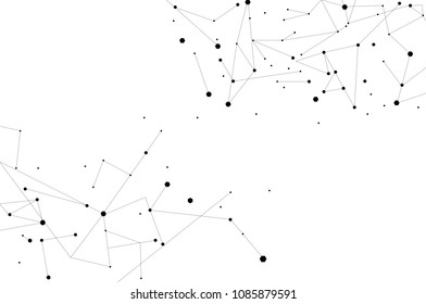Network connection isolated on white background. For web site, wallpaper, poster, placard, ad, cover and print materials. Creative art, modern abstract concept. Vector illustration network
