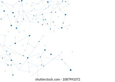 Network connection isolated on white background. For web site, wallpaper, poster, placard, ad, cover and print materials. Creative art, modern abstract concept. Vector illustration network