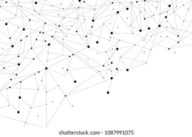 Network connection isolated on white background. For web site, wallpaper, poster, placard, ad, cover and print materials. Creative art, modern abstract concept. Vector illustration network