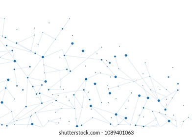 Network connection isolated on white background. For web site, wallpaper, poster, placard, ad, cover and print materials. Creative art, modern abstract concept. Vector illustration network