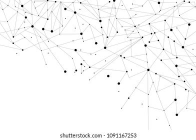 Network connection isolated on white background. For web site, wallpaper, poster, placard, ad, cover and print materials. Creative art, modern abstract concept. Vector illustration network
