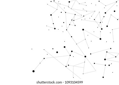 Network connection isolated on white background. For web site, wallpaper, poster, placard, ad, cover and print materials. Creative art, modern abstract concept. Vector illustration network