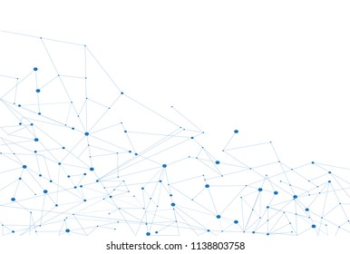 Network connection isolated on white background. For web site, wallpaper, poster, placard, ad, cover and print materials. Creative art, modern abstract concept. Vector illustration network, eps 10