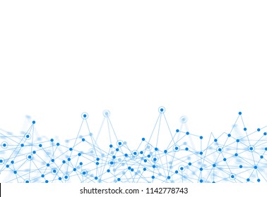 Network connection isolated on white background. For web site, wallpaper, poster, placard, ad, cover and print materials. Creative art, modern abstract concept. Vector illustration network
