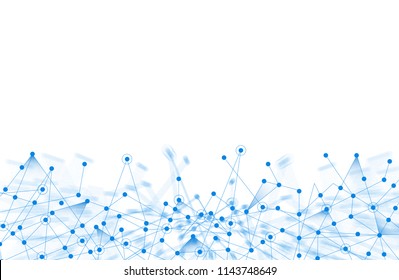 Network connection isolated on white background. For web site, wallpaper, poster, placard, ad, cover and print materials. Creative art, modern abstract concept. Vector illustration network