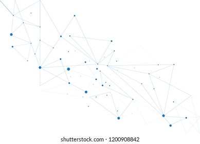 Network connection isolated on white background. Network connection for web site, wallpaper, poster, placard, ad, cover and print materials. Creative art, modern abstract concept. Vector illustration