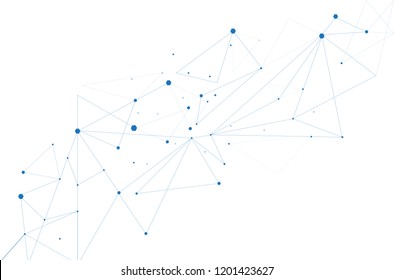 Network connection isolated on white background. Network connection for web site, wallpaper, poster, placard, ad, cover and print materials. Creative art, modern abstract concept. Vector illustration