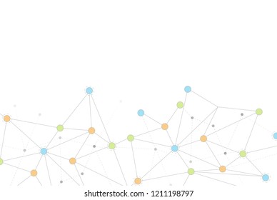 Network connection isolated on white background. Network connection for web site, wallpaper, poster, placard, ad, cover and print materials. Creative art, modern abstract concept. Vector illustration