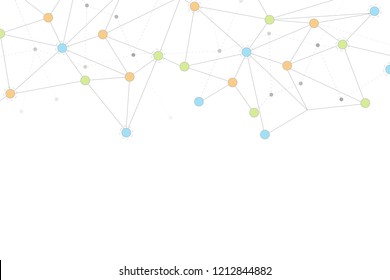 Network connection isolated on white background. Network connection for web site, wallpaper, poster, placard, ad, cover and print materials. Creative art, modern abstract concept. Vector illustration