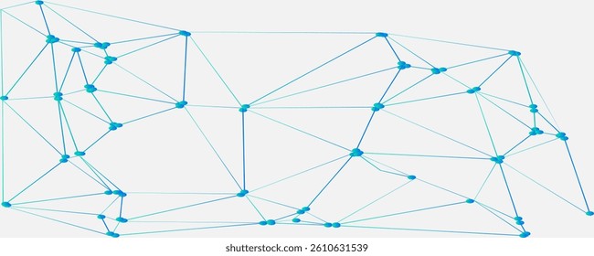 Network connection isolated on white background. For web site, wallpaper, poster, placard, ad, cover and print materials. Creative art, modern abstract concept. Vector illustration network