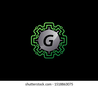 Network Connection Letter G Logo Icon, Technology Logo Concept.