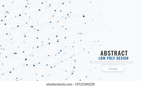 Network Connection Lines And Dots Tech Background