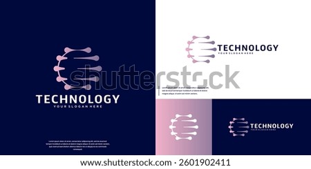 network connection logo with the concept of molecular travel, speed, electrical circuit, vector design graphic.