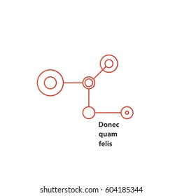 Network connection minimal design line and dot.