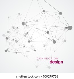 Network connection modern design. Abstract science and technology background.