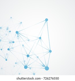Network connection modern design. Abstract science and technology background.