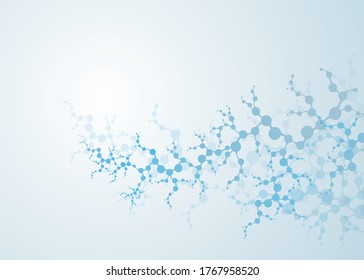 network connection molecular structure and dna concept vector chemistry science illustration