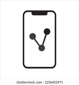 network connection in phone icon, vector, illustration, symbol