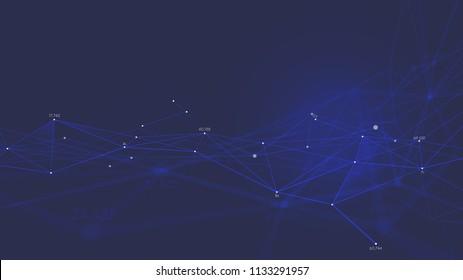 Network Connection Plexus Digital Futuristic Technology, Abstract Vector Background