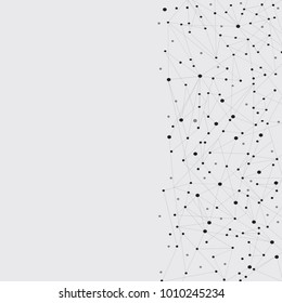 Network connection. Polygonal isolated on gray background. For web site, wallpaper, poster, placard, cover and print materials. Creative art, modern abstract concept. Vector illustration network