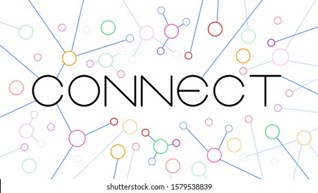Network connection sharing particles vector background