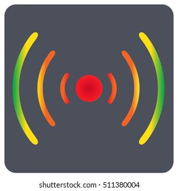 network connection  signal power icon flat vector